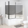 Mampara de baño a rayas vidrio templado 120x68x130 cm de vidaXL, Puertas de ducha - Ref: Foro24-151863, Precio: 243,80 €, Des...