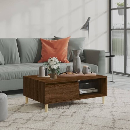 Engineered wood coffee table in brown oak, 90x60x35 cm by vidaXL, Coffee table - Ref: Foro24-813172, Price: 54,15 €, Discount: %