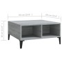 Sonoma gray engineered wood coffee table 60x60x30 cm by vidaXL, Coffee table - Ref: Foro24-813168, Price: 44,04 €, Discount: %