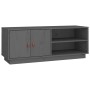 Mueble de TV de madera maciza de pino gris 105x34x40 cm de vidaXL, Muebles TV - Ref: Foro24-818222, Precio: 82,99 €, Descuent...