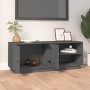 Mueble de TV de madera maciza de pino gris 105x34x40 cm de vidaXL, Muebles TV - Ref: Foro24-818222, Precio: 82,99 €, Descuent...