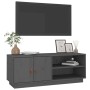 Mueble de TV de madera maciza de pino gris 105x34x40 cm de vidaXL, Muebles TV - Ref: Foro24-818222, Precio: 82,99 €, Descuent...