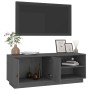 Gray pine solid wood TV cabinet 105x34x40 cm by vidaXL, TV Furniture - Ref: Foro24-818222, Price: 82,03 €, Discount: %