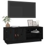 TV-Ständer aus massivem Kiefernholz schwarz 105x34x40 cm von vidaXL, TV-Möbel - Ref: Foro24-818224, Preis: 82,99 €, Rabatt: %