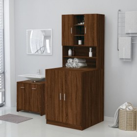 Brown oak washing machine cabinet 71x71.5x91.5 cm by vidaXL, Accessories for washing machines and dryers - Ref: Foro24-813196...