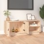 Solid pine wood TV cabinet 105x34x40 cm by vidaXL, TV Furniture - Ref: Foro24-818220, Price: 86,43 €, Discount: %