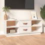 Mueble de TV de madera maciza de pino blanco 100x34x40 cm de vidaXL, Muebles TV - Ref: Foro24-818226, Precio: 69,88 €, Descue...