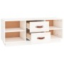 Mueble de TV de madera maciza de pino blanco 100x34x40 cm de vidaXL, Muebles TV - Ref: Foro24-818226, Precio: 69,88 €, Descue...