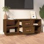 Solid pine wood TV cabinet honey brown 100x34x40 cm by vidaXL, TV Furniture - Ref: Foro24-818228, Price: 99,92 €, Discount: %