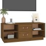 Solid pine wood TV cabinet honey brown 100x34x40 cm by vidaXL, TV Furniture - Ref: Foro24-818228, Price: 99,92 €, Discount: %