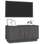 Solid pine wood TV stand in gray, measuring 80x34x40 cm. by vidaXL, TV Furniture - Ref: Foro24-818232, Price: 67,99 €, Discou...