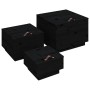 Storage boxes with lid 3 pcs solid black pine wood by vidaXL, Lockers and storage cabinets - Ref: Foro24-818249, Price: 103,4...