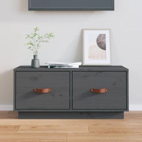 Gray pine solid wood TV cabinet 80x34x35 cm by vidaXL, TV Furniture - Ref: Foro24-818242, Price: 59,34 €, Discount: %