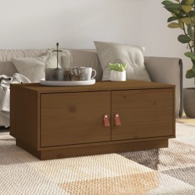 Solid pine wood honey brown coffee table 80x50x35 cm by vidaXL, Coffee table - Ref: Foro24-818253, Price: 66,07 €, Discount: %