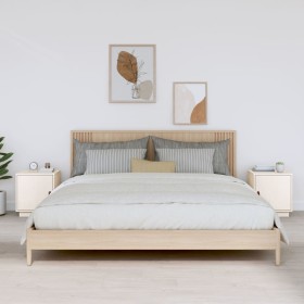 Mesitas de noche 2 uds madera maciza pino blanco 40x34x45 cm de vidaXL, Mesitas de noche - Ref: Foro24-818278, Precio: 66,99 ...