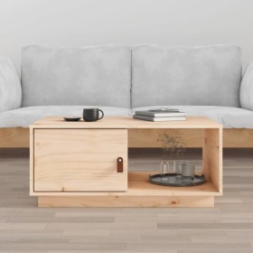 Solid pine wood coffee table 80x50x35.5 cm by vidaXL, Coffee table - Ref: Foro24-818260, Price: 51,51 €, Discount: %