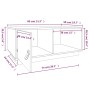 Couchtisch aus massivem Kiefernholz, 80 x 50 x 35,5 cm von vidaXL, Couchtisch - Ref: Foro24-818260, Preis: 51,53 €, Rabatt: %