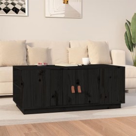 Solid black pine wood coffee table 100x50x41 cm by vidaXL, Coffee table - Ref: Foro24-818259, Price: 115,29 €, Discount: %