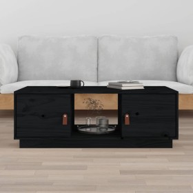 Mesa de centro de madera maciza de pino negro 100x50x35 cm de vidaXL, Mesas de centro - Ref: Foro24-818269, Precio: 100,99 €,...