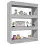 Sonoma gray plywood shelving 80x30x103 cm by vidaXL, Bookcases and shelves - Ref: Foro24-813618, Price: 61,31 €, Discount: %