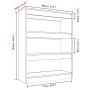 Sonoma gray plywood shelving 80x30x103 cm by vidaXL, Bookcases and shelves - Ref: Foro24-813618, Price: 61,31 €, Discount: %