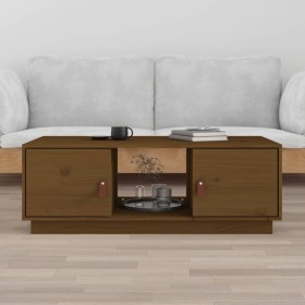 Mesa de centro madera maciza de pino marrón miel 100x50x35 cm de vidaXL, Mesas de centro - Ref: Foro24-818268, Precio: 74,99 ...