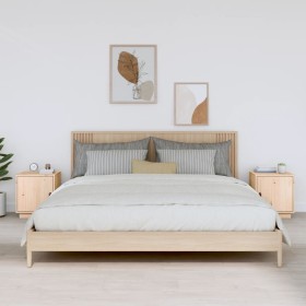 Mesitas de noche 2 uds madera maciza de pino 40x34x45 cm de vidaXL, Mesitas de noche - Ref: Foro24-818276, Precio: 76,99 €, D...