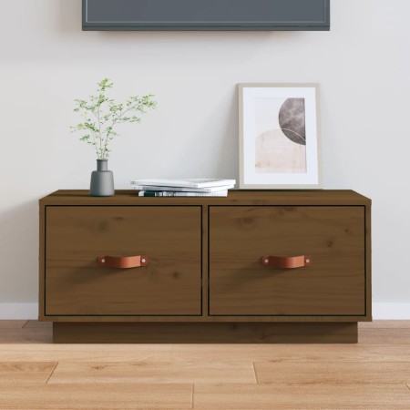 Honey brown solid pine wood TV cabinet 80x34x35 cm by vidaXL, TV Furniture - Ref: Foro24-818243, Price: 99,99 €, Discount: %