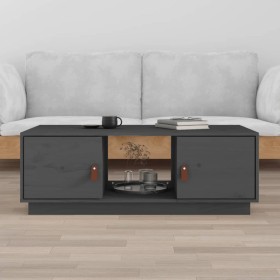 Mesa de centro de madera maciza de pino gris 100x50x35 cm de vidaXL, Mesas de centro - Ref: Foro24-818267, Precio: 100,99 €, ...