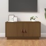 Mueble de TV madera maciza de pino marrón miel 80x34x40 cm de vidaXL, Muebles TV - Ref: Foro24-818233, Precio: 77,32 €, Descu...