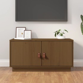 Honey brown solid pine wood TV cabinet 80x34x40 cm by vidaXL, TV Furniture - Ref: Foro24-818233, Price: 77,99 €, Discount: %