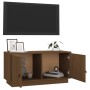 Mueble de TV madera maciza de pino marrón miel 80x34x40 cm de vidaXL, Muebles TV - Ref: Foro24-818233, Precio: 77,32 €, Descu...