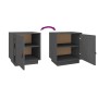 Bedside tables 2 pcs solid gray pine wood 40x34x45 cm by vidaXL, Nightstands - Ref: Foro24-818280, Price: 66,13 €, Discount: %