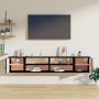 Wall cabinets 2 units solid black pine wood 80x30x30 cm by vidaXL, Shelves and shelves - Ref: Foro24-818394, Price: 80,19 €, ...