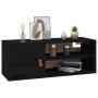 Wall cabinets 2 units solid black pine wood 80x30x30 cm by vidaXL, Shelves and shelves - Ref: Foro24-818394, Price: 80,19 €, ...