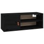 Wall cabinets 2 units solid black pine wood 80x30x30 cm by vidaXL, Shelves and shelves - Ref: Foro24-818394, Price: 80,19 €, ...