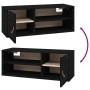 Wall cabinets 2 units solid black pine wood 80x30x30 cm by vidaXL, Shelves and shelves - Ref: Foro24-818394, Price: 80,19 €, ...