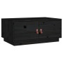 Mesa de centro de madera maciza de pino negro 80x50x35 cm de vidaXL, Mesas de centro - Ref: Foro24-818254, Precio: 89,33 €, D...