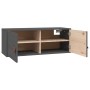 Gray solid pine wood wall cabinet 80x30x30 cm by vidaXL, Shelves and shelves - Ref: Foro24-818379, Price: 79,96 €, Discount: %