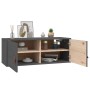 Gray solid pine wood wall cabinet 80x30x30 cm by vidaXL, Shelves and shelves - Ref: Foro24-818379, Price: 79,96 €, Discount: %