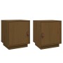 Bedside tables 2 pcs honey brown pine wood 40x34x45 cm by vidaXL, Nightstands - Ref: Foro24-818282, Price: 94,99 €, Discount: %