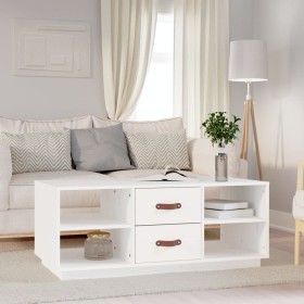 Solid white pine wood coffee table 100x50x41 cm by vidaXL, Coffee table - Ref: Foro24-818271, Price: 90,99 €, Discount: %