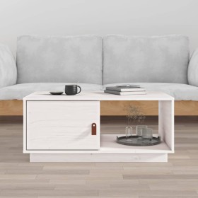 Solid white pine wood coffee table 80x50x35.5 cm by vidaXL, Coffee table - Ref: Foro24-818261, Price: 58,98 €, Discount: %