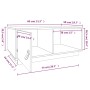 Couchtisch aus massivem weißem Kiefernholz, 80 x 50 x 35,5 cm von vidaXL, Couchtisch - Ref: Foro24-818261, Preis: 58,98 €, Ra...