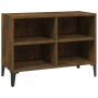 TV cabinet with smoked oak metal legs 69.5x30x50 cm by vidaXL, TV Furniture - Ref: Foro24-813149, Price: 37,85 €, Discount: %