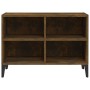 TV cabinet with smoked oak metal legs 69.5x30x50 cm by vidaXL, TV Furniture - Ref: Foro24-813149, Price: 37,85 €, Discount: %