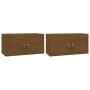 Wall cabinets 2 pcs honey brown pine wood 60x30x30 cm by vidaXL, Shelves and shelves - Ref: Foro24-818372, Price: 114,42 €, D...