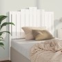 Solid white pine wood bed headboard 106x4x110 cm by vidaXL, Headboards and footboards - Ref: Foro24-818456, Price: 71,34 €, D...