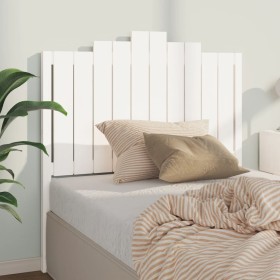 Solid white pine wood bed headboard 106x4x110 cm by vidaXL, Headboards and footboards - Ref: Foro24-818456, Price: 66,57 €, D...