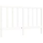 White solid wood bed frame with headboard 160x200 cm by vidaXL, Beds and slatted bases - Ref: Foro24-3193802, Price: 140,11 €...